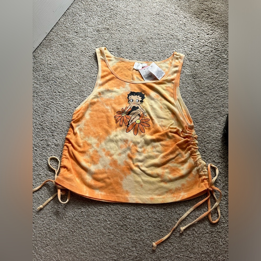 Betty boop crop tank top